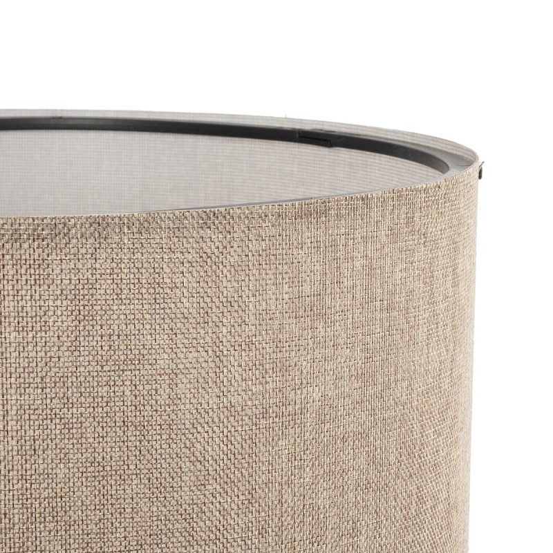 GloboStar® SAGA 204-0039 Μοντέρνο Eπιδαπέδιο Φωτιστικό Μονόφωτο 1 x E27 IP20 Καρυδί Ξύλο με Μπεζ Ύφασμα - Μ38 x Π38 x Υ140cm