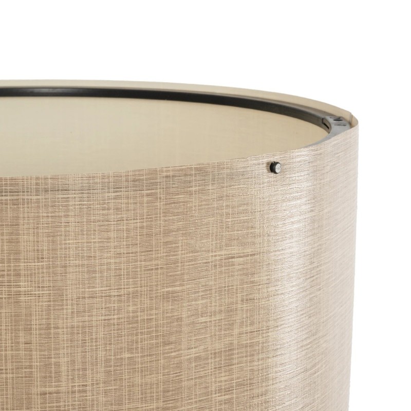 GloboStar® SAGA 204-0040 Μοντέρνο Eπιδαπέδιο Φωτιστικό Μονόφωτο 1 x E27 IP20 Καφέ Ξύλο με Μπεζ Ύφασμα - Μ38 x Π38 x Υ140cm