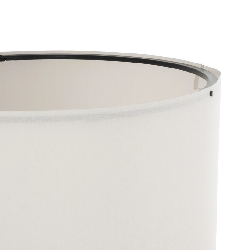 GloboStar® SAGA 204-0046 Μοντέρνο Eπιδαπέδιο Φωτιστικό Μονόφωτο 1 x E27 IP20 Μπεζ Ξύλο με Λευκό Ύφασμα - Μ38 x Π38 x Υ140cm