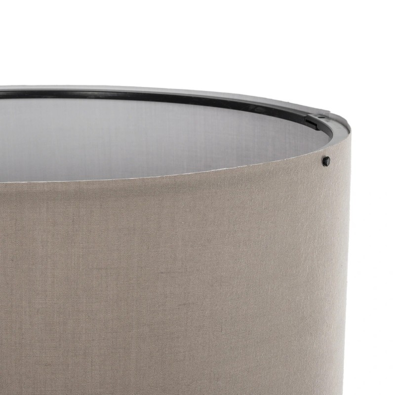 GloboStar® SAGA 204-0048 Μοντέρνο Eπιδαπέδιο Φωτιστικό Μονόφωτο 1 x E27 IP20 Μπεζ Ξύλο με Γκρι Ύφασμα - Μ38 x Π38 x Υ140cm