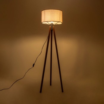 GLOBOSTAR® SAGA 204-0049 Μοντέρνο Επιδαπέδιο Φωτιστικό με Ντουί 1 x E27 AC 220-240V IP20 - Καφέ & Ροζ - Μ38 x Π38 x Υ140cm