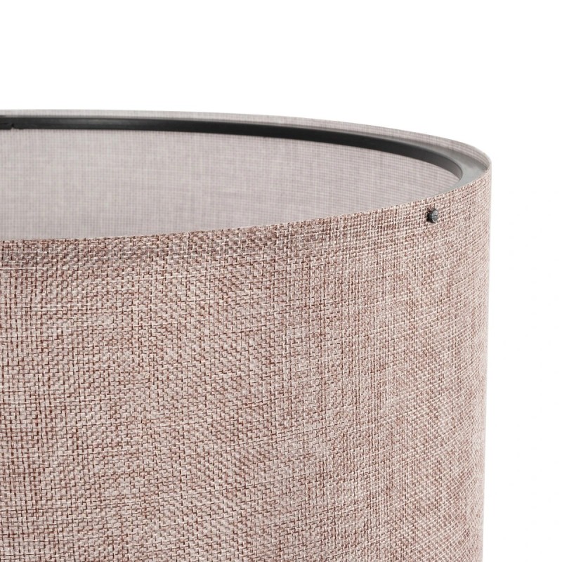 GloboStar® SAGA 204-0049 Μοντέρνο Eπιδαπέδιο Φωτιστικό Μονόφωτο 1 x E27 IP20 Καρυδί Ξύλο με Ροζ Χρυσό Ύφασμα - Μ38 x Π38 x Υ140cm