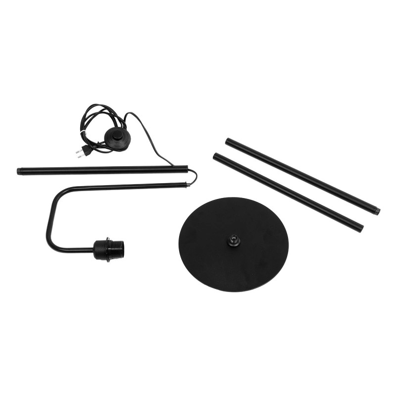 GloboStar® SNAKE 204-0053 Μοντέρνο Eπιδαπέδιο Φωτιστικό Μονόφωτο 1 x E27 IP20 Μαύρο Μέταλλο - Μ25 x Π25 x Υ151cm