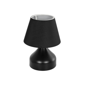 GLOBOSTAR® PYRAMID 204-0058 Μοντέρνο Επιτραπέζιο Φωτιστικό Πορτατίφ με Ντουί 1 x E27 AC 220-240V IP20 - Μαύρο - Μ22 x Π22 x Υ30cm