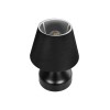 GloboStar® PYRAMID 204-0058 Μοντέρνο Eπιτραπέζιο Φωτιστικό Μονόφωτο 1 x E27 IP20 Μαύρο Μέταλλο με Μαύρο Ύφασμα - Μ22 x Π22 x Υ30cm