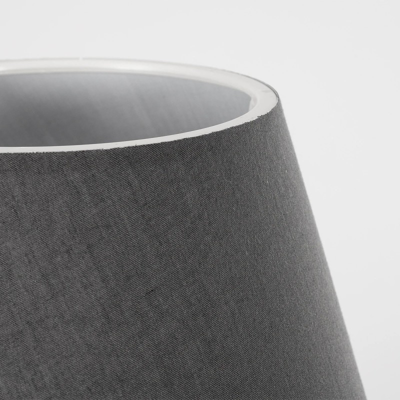 GloboStar® MICKEY 204-0059 Μοντέρνο Eπιτραπέζιο Φωτιστικό Μονόφωτο 1 x E27 IP20 Μαύρο Μέταλλο με Μαύρο Ύφασμα - Μ22 x Π22 x Υ30cm