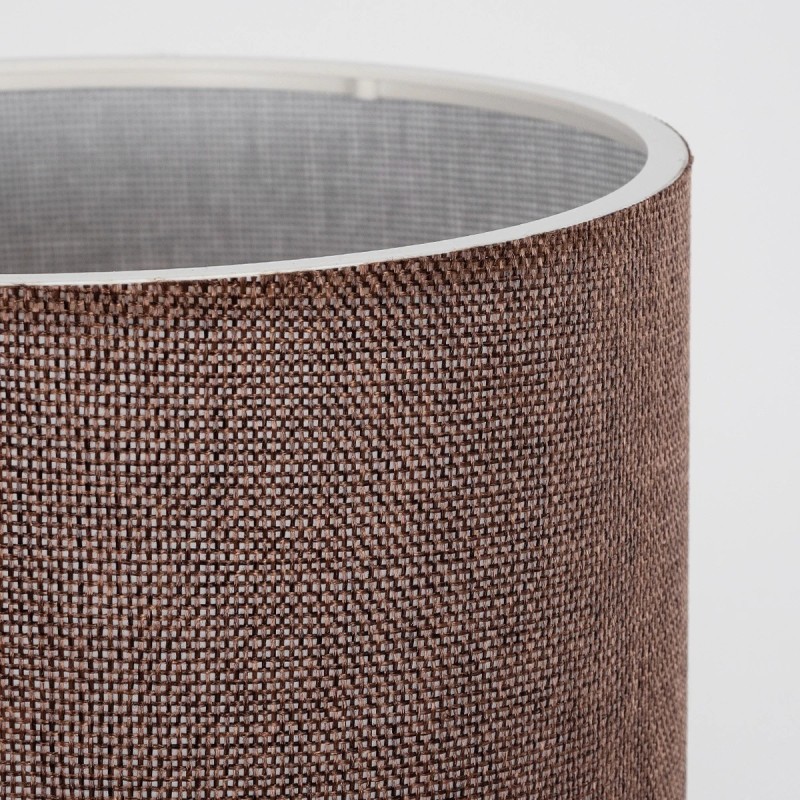 GloboStar® RUBIK 204-0060 Μοντέρνο Eπιτραπέζιο Φωτιστικό Μονόφωτο 1 x E27 IP20 Μαύρο Μέταλλο με Μπεζ Ύφασμα - Μ19 x Π19 x Υ30cm