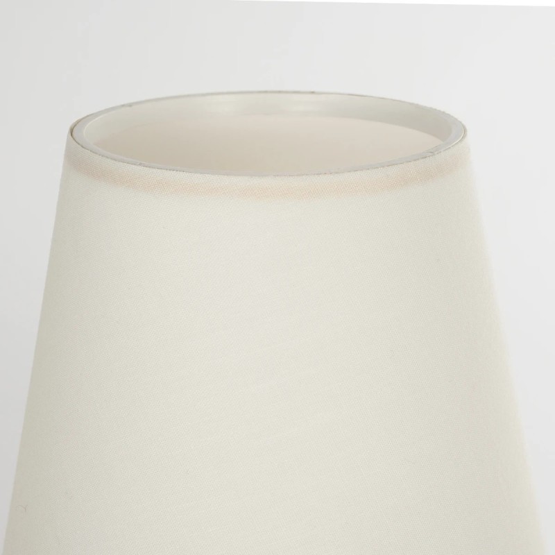 GloboStar® SWEET 204-0061 Μοντέρνο Eπιτραπέζιο Φωτιστικό Μονόφωτο 1 x E27 IP20 Χρυσό Μέταλλο με Μπεζ Ύφασμα - Μ13 x Π13 x Υ25cm