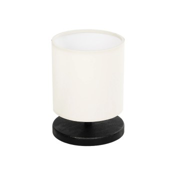 GLOBOSTAR® MINNIE 204-0062 Μοντέρνο Επιτραπέζιο Φωτιστικό Πορτατίφ με Ντουί 1 x E14 AC 220-240V IP20 - Μαύρο & Μπεζ - Μ15 x Π15 x Υ21cm