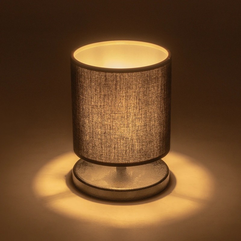 GloboStar® MINNIE 204-0063 Μοντέρνο Eπιτραπέζιο Φωτιστικό Μονόφωτο 1 x E27 IP20 Μαύρο Ξύλο με Μαύρο Ύφασμα - Μ15 x Π15 x Υ22cm