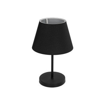 GLOBOSTAR® LARA 204-0074 Μοντέρνο Επιτραπέζιο Φωτιστικό Πορτατίφ με Ντουί 1 x E27 AC 220-240V IP20 - Μαύρο - Μ22 x Π22 x Υ35cm