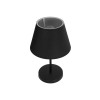 GloboStar® LARA 204-0074 Μοντέρνο Eπιτραπέζιο Φωτιστικό Μονόφωτο 1 x E27 IP20 Μαύρο Μέταλλο με Μαύρο Ύφασμα - Μ22 x Π22 x Υ36cm