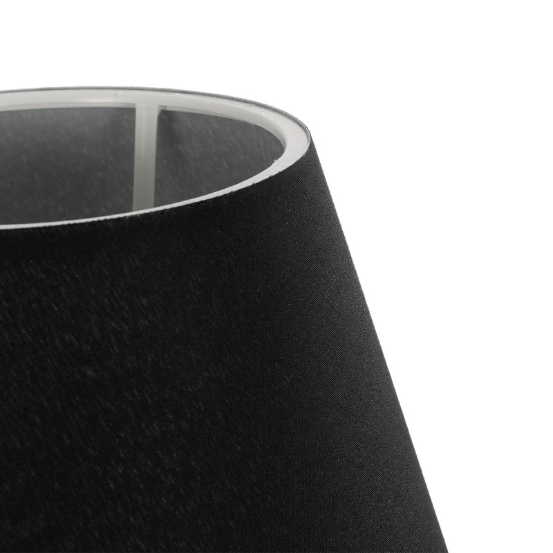 GloboStar® CLASS 204-0080 Μοντέρνο Eπιτραπέζιο Φωτιστικό Μονόφωτο 1 x E27 IP20 Μαύρο Μέταλλο με Μαύρο Ύφασμα - Μ22 x Π22 x Υ36cm