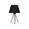 GloboStar® TRIP 204-0086 Μοντέρνο Eπιτραπέζιο Φωτιστικό Μονόφωτο 1 x E27 IP20 Μαύρο Μέταλλο με Μαύρο Ύφασμα - Μ22 x Π22 x Υ33cm