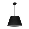 GloboStar® TRIANGLE 204-0088 Μοντέρνο Κρεμαστό Φωτιστικό Kαπέλο Μονόφωτο 1 x E27 IP20 Μαύρο Ύφασμα - Μ37 x Π37 x Υ70cm