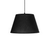 GloboStar® TRIANGLE 204-0088 Μοντέρνο Κρεμαστό Φωτιστικό Kαπέλο Μονόφωτο 1 x E27 IP20 Μαύρο Ύφασμα - Μ37 x Π37 x Υ70cm
