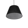 GloboStar® TRIANGLE 204-0088 Μοντέρνο Κρεμαστό Φωτιστικό Kαπέλο Μονόφωτο 1 x E27 IP20 Μαύρο Ύφασμα - Μ37 x Π37 x Υ70cm