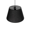 GloboStar® TRIANGLE 204-0088 Μοντέρνο Κρεμαστό Φωτιστικό Kαπέλο Μονόφωτο 1 x E27 IP20 Μαύρο Ύφασμα - Μ37 x Π37 x Υ70cm