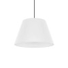 GloboStar® TRIANGLE 204-0089 Μοντέρνο Κρεμαστό Φωτιστικό Kαπέλο Μονόφωτο 1 x E27 IP20 Λευκό Ύφασμα - Μ37 x Π37 x Υ70cm