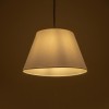 GloboStar® TRIANGLE 204-0089 Μοντέρνο Κρεμαστό Φωτιστικό Kαπέλο Μονόφωτο 1 x E27 IP20 Λευκό Ύφασμα - Μ37 x Π37 x Υ70cm