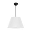 GloboStar® TRIANGLE 204-0089 Μοντέρνο Κρεμαστό Φωτιστικό Kαπέλο Μονόφωτο 1 x E27 IP20 Λευκό Ύφασμα - Μ37 x Π37 x Υ70cm