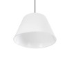 GloboStar® TRIANGLE 204-0089 Μοντέρνο Κρεμαστό Φωτιστικό Kαπέλο Μονόφωτο 1 x E27 IP20 Λευκό Ύφασμα - Μ37 x Π37 x Υ70cm