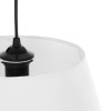 GloboStar® TRIANGLE 204-0089 Μοντέρνο Κρεμαστό Φωτιστικό Kαπέλο Μονόφωτο 1 x E27 IP20 Λευκό Ύφασμα - Μ37 x Π37 x Υ70cm
