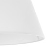 GloboStar® TRIANGLE 204-0089 Μοντέρνο Κρεμαστό Φωτιστικό Kαπέλο Μονόφωτο 1 x E27 IP20 Λευκό Ύφασμα - Μ37 x Π37 x Υ70cm