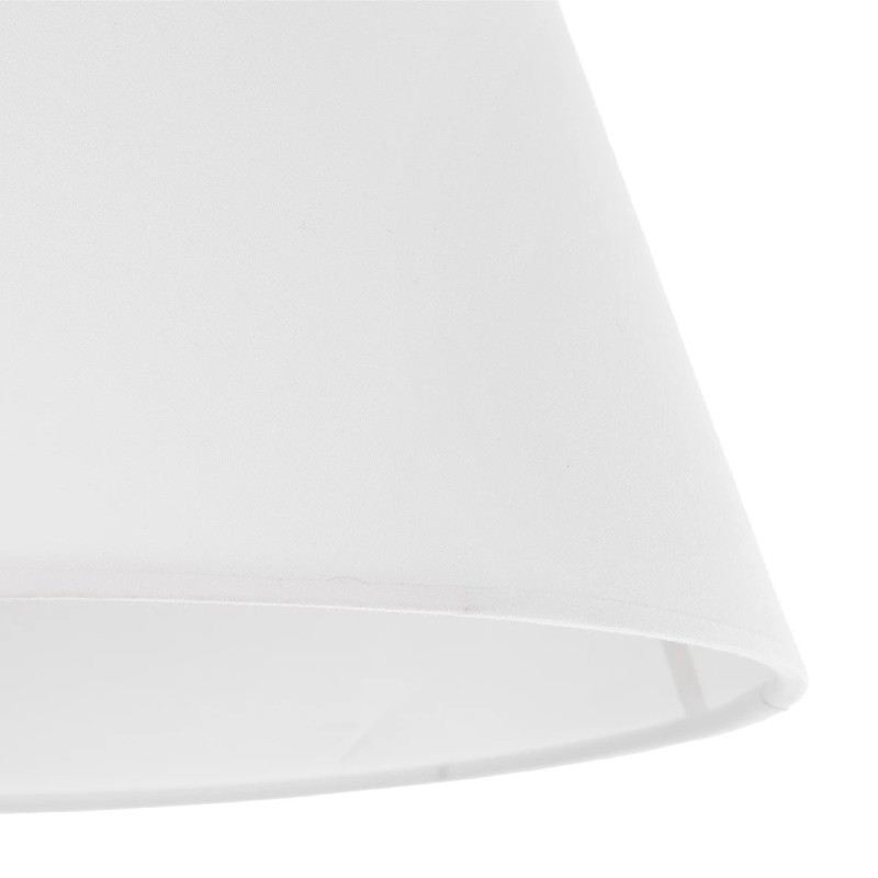 GloboStar® TRIANGLE 204-0089 Μοντέρνο Κρεμαστό Φωτιστικό Kαπέλο Μονόφωτο 1 x E27 IP20 Λευκό Ύφασμα - Μ37 x Π37 x Υ70cm