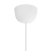 GloboStar® LOFTY 204-0090 Μοντέρνο Κρεμαστό Φωτιστικό Kαπέλο Μονόφωτο 1 x E27 IP20 Μπεζ Ύφασμα -Μ38 x Π38 x Υ70cm