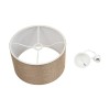 GloboStar® LOFTY 204-0090 Μοντέρνο Κρεμαστό Φωτιστικό Kαπέλο Μονόφωτο 1 x E27 IP20 Μπεζ Ύφασμα -Μ38 x Π38 x Υ70cm