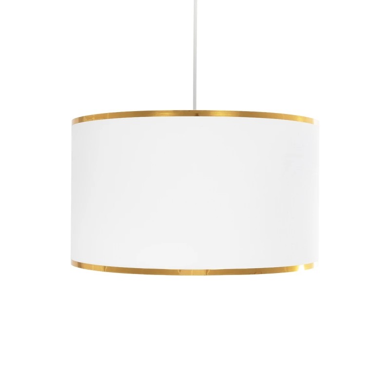 GloboStar® LOFTY 204-0091 Μοντέρνο Κρεμαστό Φωτιστικό Kαπέλο Μονόφωτο 1 x E27 IP20 Λευκό Ύφασμα - Μ38 x Π38 x Υ70cm