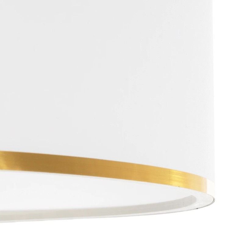 GloboStar® LOFTY 204-0091 Μοντέρνο Κρεμαστό Φωτιστικό Kαπέλο Μονόφωτο 1 x E27 IP20 Λευκό Ύφασμα - Μ38 x Π38 x Υ70cm