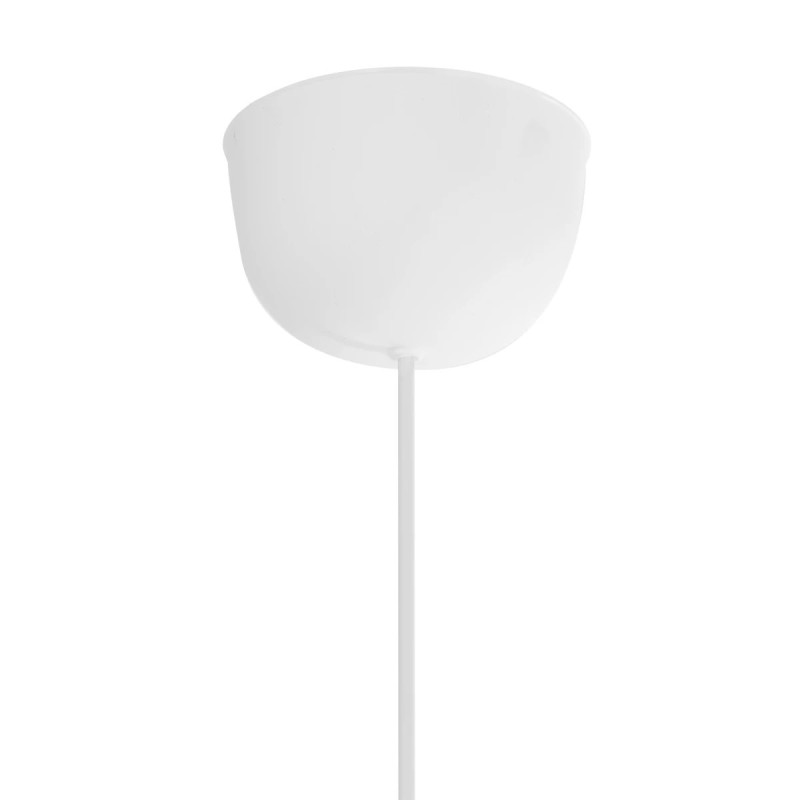 GloboStar® LOFTY 204-0091 Μοντέρνο Κρεμαστό Φωτιστικό Kαπέλο Μονόφωτο 1 x E27 IP20 Λευκό Ύφασμα - Μ38 x Π38 x Υ70cm