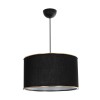 GloboStar® LOFTY 204-0092 Μοντέρνο Κρεμαστό Φωτιστικό Kαπέλο Μονόφωτο 1 x E27 IP20 Μαύρο Ύφασμα - Μ38 x Π38 x Υ70cm