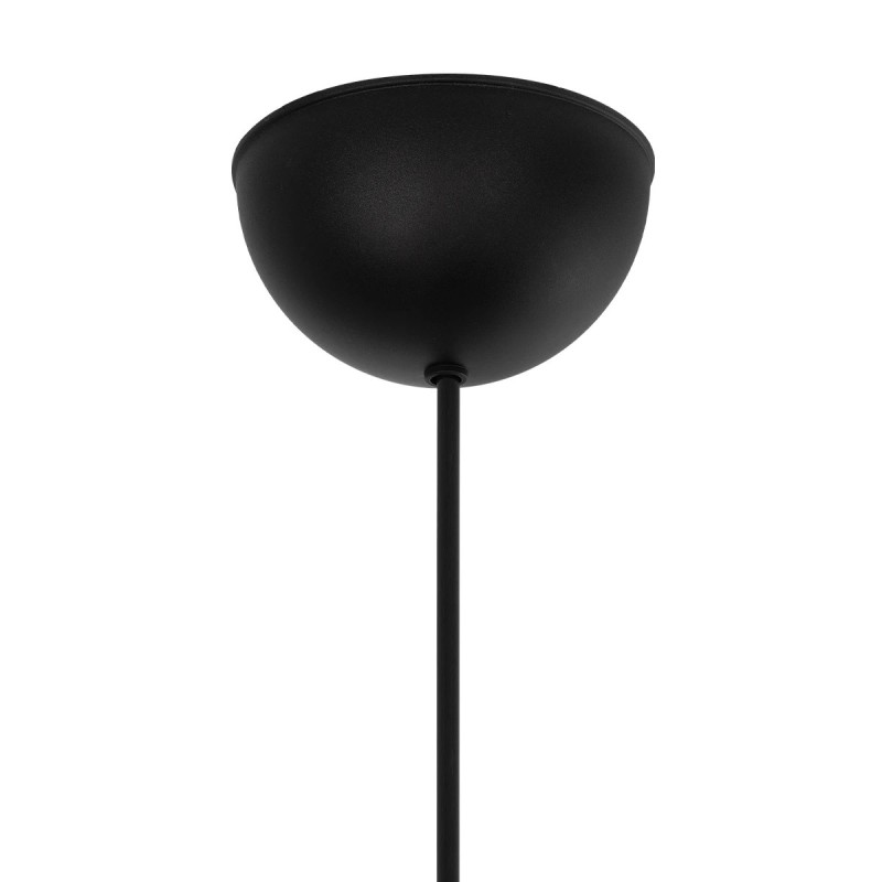 GloboStar® LOFTY 204-0092 Μοντέρνο Κρεμαστό Φωτιστικό Kαπέλο Μονόφωτο 1 x E27 IP20 Μαύρο Ύφασμα - Μ38 x Π38 x Υ70cm
