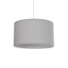 GloboStar® LOFTY 204-0093 Μοντέρνο Κρεμαστό Φωτιστικό Kαπέλο Μονόφωτο 1 x E27 IP20 Γκρι Ύφασμα - Μ38 x Π38 x Υ70cm