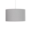 GloboStar® LOFTY 204-0093 Μοντέρνο Κρεμαστό Φωτιστικό Kαπέλο Μονόφωτο 1 x E27 IP20 Γκρι Ύφασμα - Μ38 x Π38 x Υ70cm