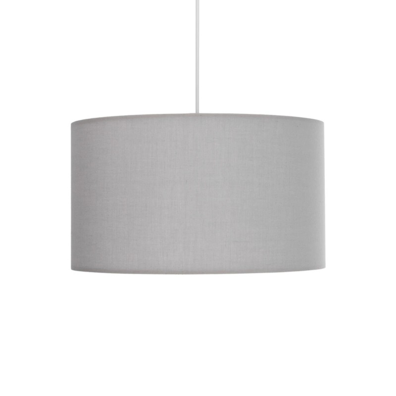GloboStar® LOFTY 204-0093 Μοντέρνο Κρεμαστό Φωτιστικό Kαπέλο Μονόφωτο 1 x E27 IP20 Γκρι Ύφασμα - Μ38 x Π38 x Υ70cm