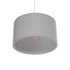 GloboStar® LOFTY 204-0093 Μοντέρνο Κρεμαστό Φωτιστικό Kαπέλο Μονόφωτο 1 x E27 IP20 Γκρι Ύφασμα - Μ38 x Π38 x Υ70cm