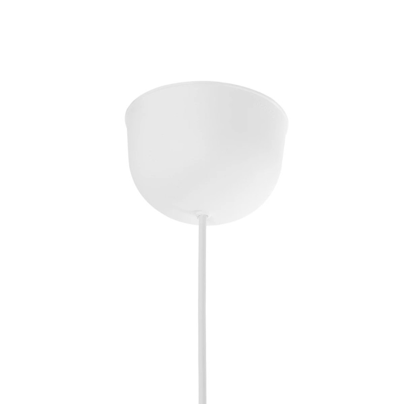 GloboStar® INDUSTRY 204-0111 Μοντέρνο Κρεμαστό Φωτιστικό Καμπάνα Μονόφωτο 1 x E27 IP20 Λευκό Μέταλλο - Μ30 x Π30 x Υ70cm