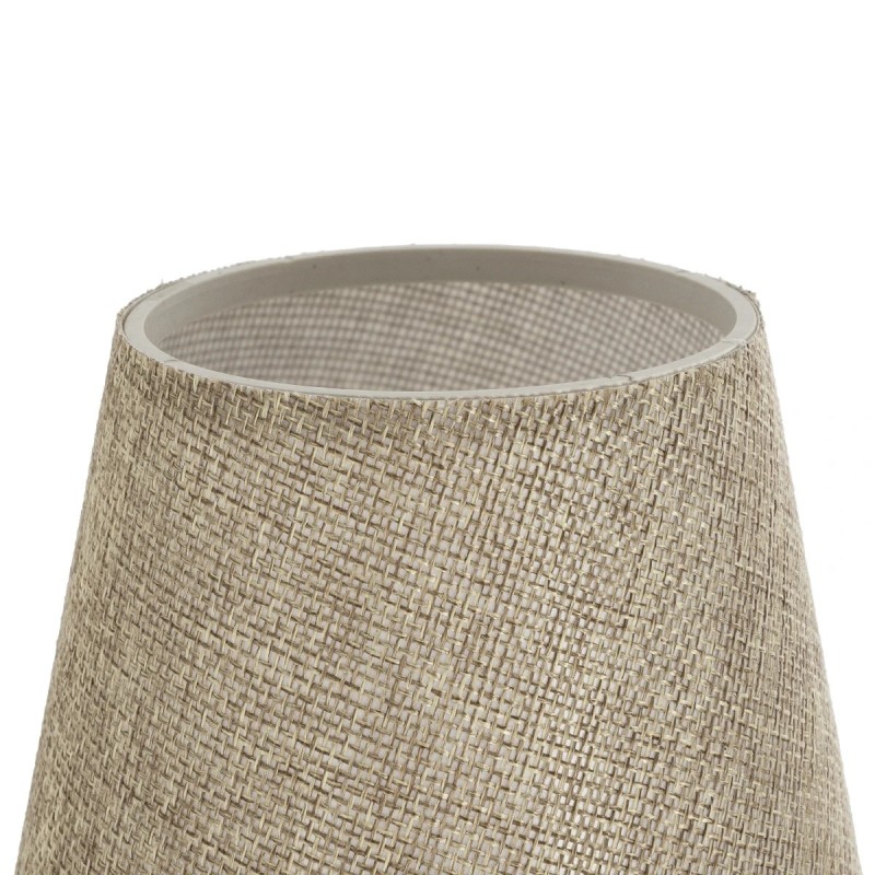 GloboStar® PAM 204-0112 Μοντέρνο Επιτοίχειο Φωτιστικό Aπλίκα Μονόφωτο 1 x E27 IP20 Μαύρο Μέταλλο με Μπεζ Ύφασμα - Μ23 x Π23 x Υ17cm