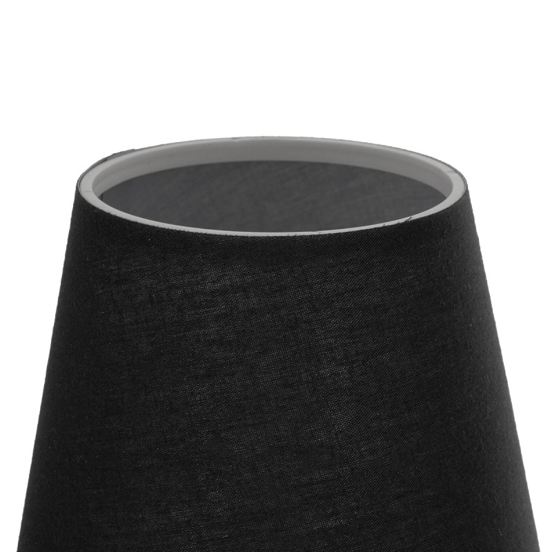 GloboStar® PAM 204-0113 Μοντέρνο Επιτοίχειο Φωτιστικό Aπλίκα Μονόφωτο 1 x E27 IP20 Μαύρο Μέταλλο με Μαύρο Ύφασμα - Μ23 x Π23 x Υ17cm