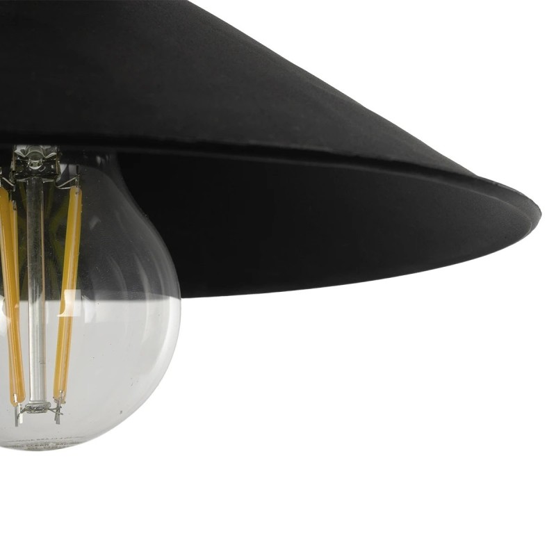 GloboStar® HAWK 204-0114 Μοντέρνο Επιτοίχειο Φωτιστικό Απλίκα Μονόφωτο 1 x E27 IP20 Χρυσό Μέταλλο με Μαύρο Πλαστικό - Μ21,5 x Π21,5 x Υ52cm