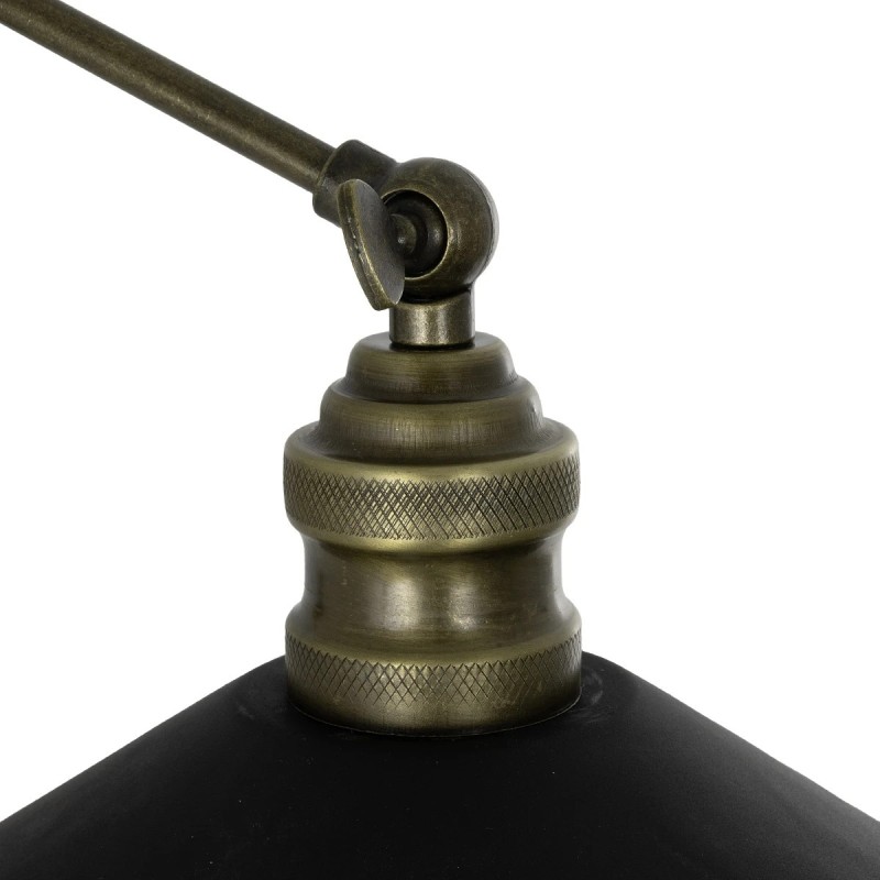 GloboStar® HAWK 204-0114 Μοντέρνο Επιτοίχειο Φωτιστικό Απλίκα Μονόφωτο 1 x E27 IP20 Χρυσό Μέταλλο με Μαύρο Πλαστικό - Μ21,5 x Π21,5 x Υ52cm