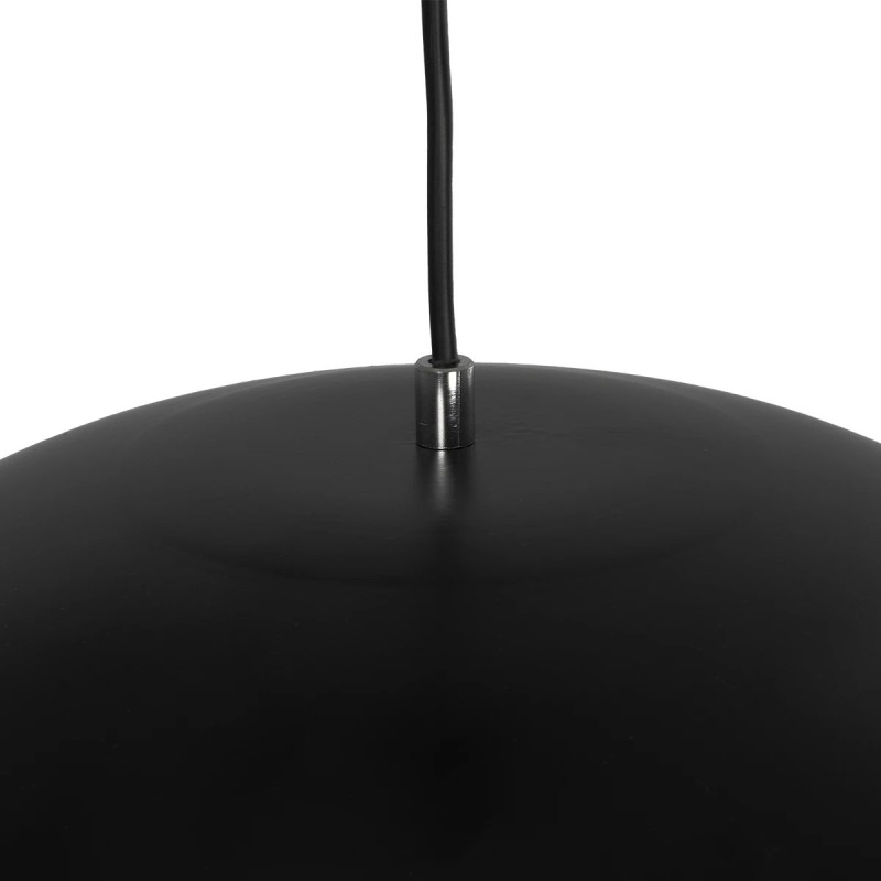 GloboStar® AURA 204-0117 Μοντέρνο Κρεμαστό Φωτιστικό Καμπάνα Μονόφωτο 1 x E27 IP20 Μαύρο & Λευκό Μέταλλο - Μ31 x Π31 x Υ27cm