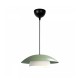 GloboStar® AURA 204-0119 Μοντέρνο Κρεμαστό Φωτιστικό Καμπάνα Μονόφωτο 1 x E27 IP20 Πράσινο & Λευκό Μέταλλο - Μ31 x Π31 x Υ27cm