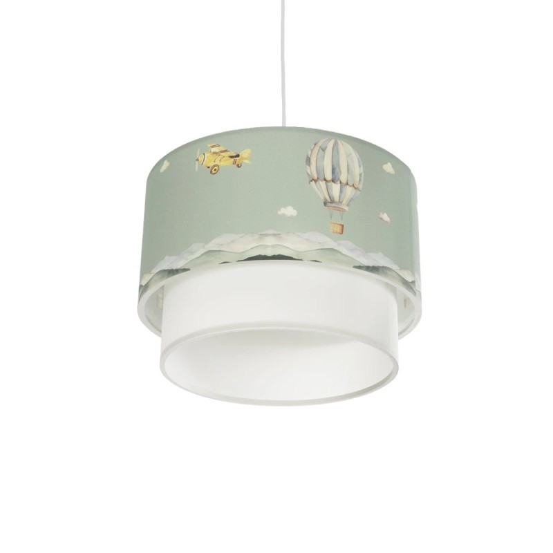 GloboStar® BALLON 204-0120 Παιδικό Κρεμαστό Φωτιστικό Φιγούρα Μονόφωτο 1 x E27 IP20 Πολύχρωμο Ύφασμα - Μ30 x Π30 x Υ70cm