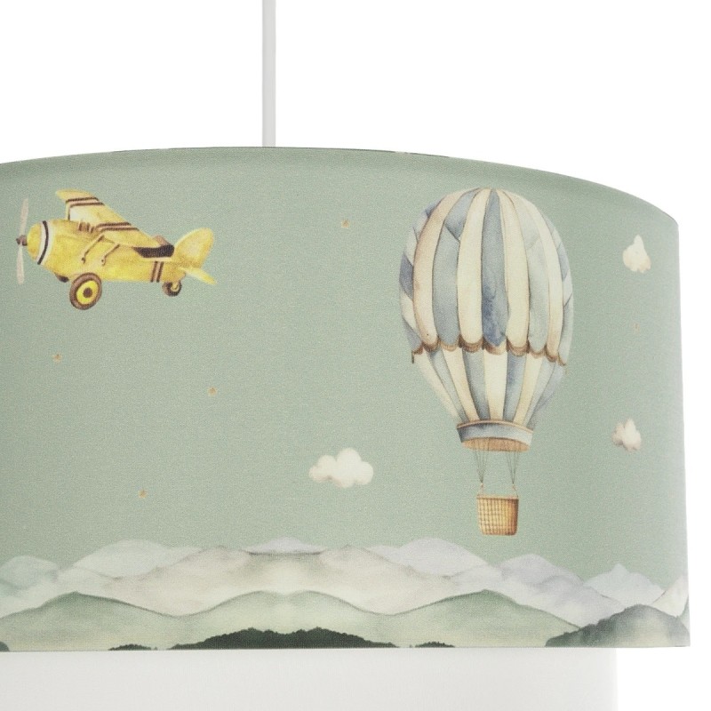 GloboStar® BALLON 204-0120 Παιδικό Κρεμαστό Φωτιστικό Φιγούρα Μονόφωτο 1 x E27 IP20 Πολύχρωμο Ύφασμα - Μ30 x Π30 x Υ70cm