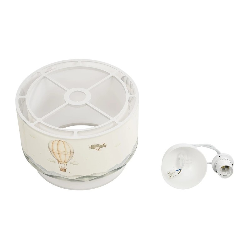 GloboStar® BALLON 204-0121 Παιδικό Κρεμαστό Φωτιστικό Φιγούρα Μονόφωτο 1 x E27 IP20 Πολύχρωμο Ύφασμα - Μ30 x Π30 x Υ70cm